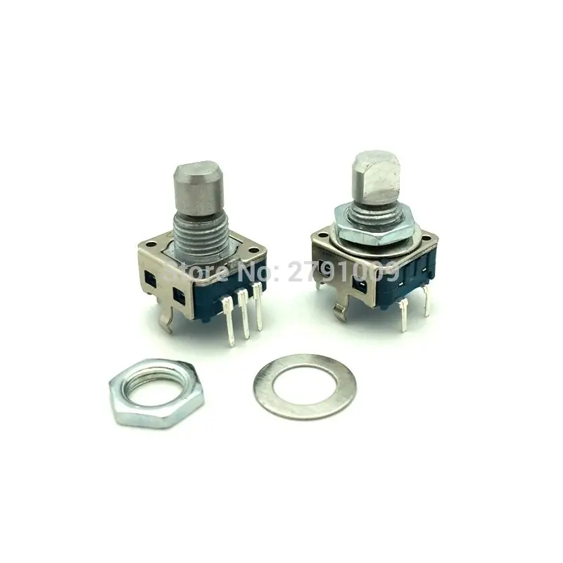 5PCS Half-Axis 10 mm Rotary Encoder Knob Coding Switch EC11 with Switch 20 Pulse 20 Location