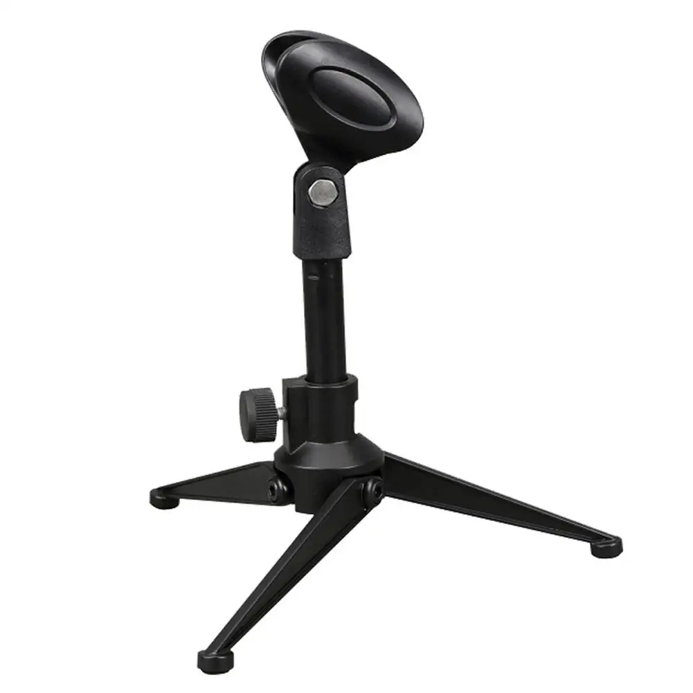 

Portable Desktop Adjustable Microphone Tripod Bracket Mic Stand Mount Holder