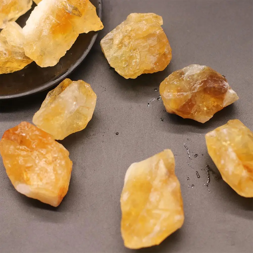 Natural Brazilian Citrine Unprocessed Citrine Rough Specimen Mineral Gifts Home And Stone Collection Decoration Diy Q6t6