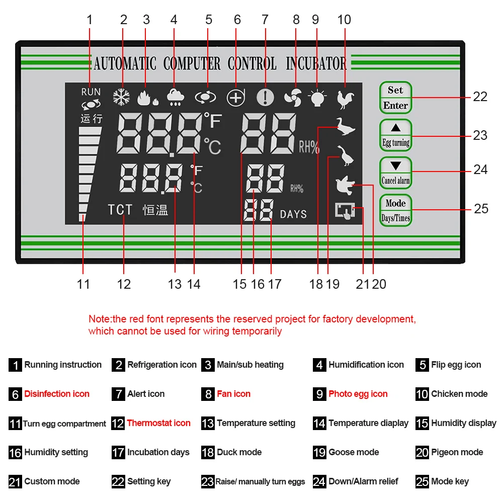 Digital Temperature Controller Humidity Incubator Controller XM18S For Egg Hatching Digital Thermostat 220v With Sensor