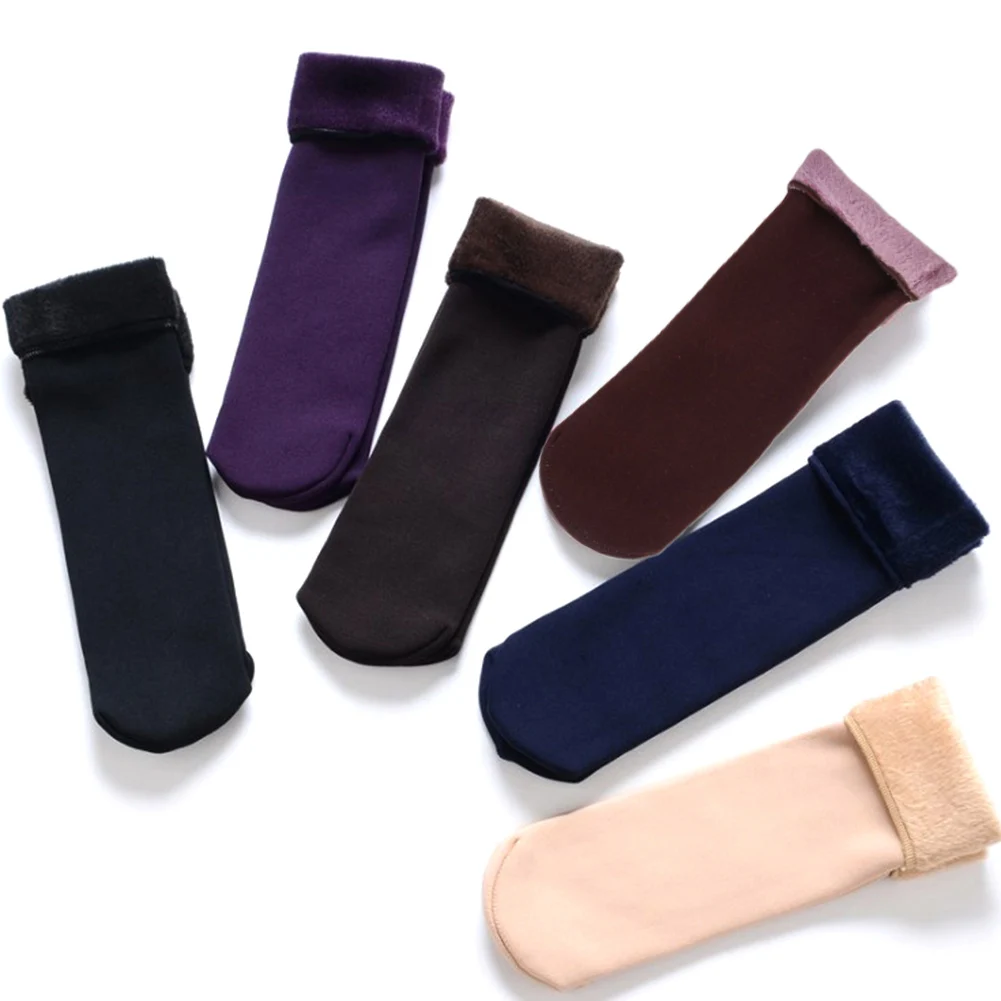 Autumn and Winter Home Floor Thermal Keeping Sleeping Socks Warm Leg Warmers Velvet Women Socks Thickening Cashmere Snow Socks