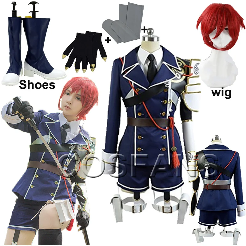 Touken Ranbu Shinano Toshiro Toushirou Cosplay Costume Outfit Halloween Carnival Costumes Halloween cosplay costume wig shoes