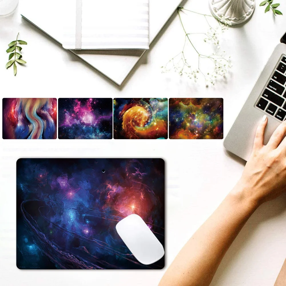 

Anti-slip Mouse Pad Space Series Computer Mousepad 25x21cm PU Leather Mouse-pad Game Mouse Mat Comfortable Keyboard Mouse Pad