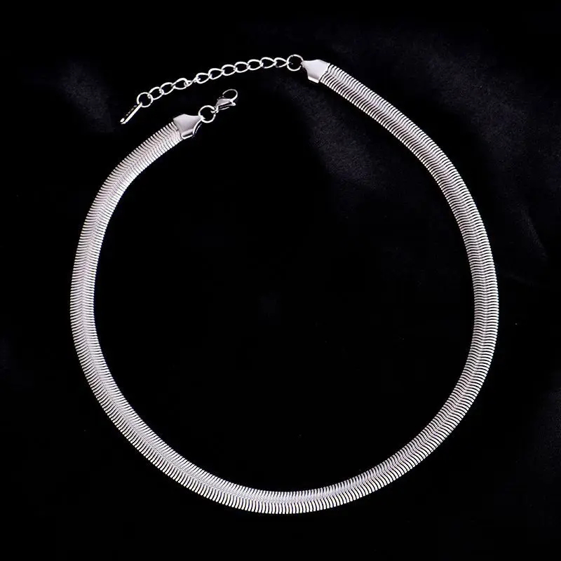 collier acier inoxydable femme collier ras de cou femme MEYRROYU – collier chaîne à maillons bicolore en acier inoxydable pour femmes, ras du cou tendance, Punk Hip Hop, cadeau de fête, nouvelle mode, 2021