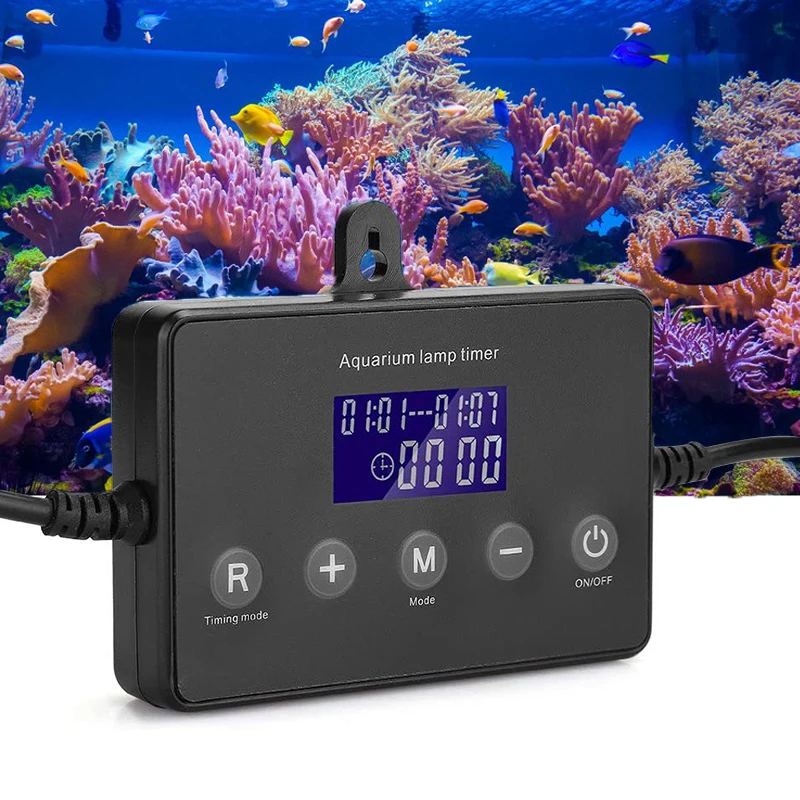 Aquarium Smart Dimmer System Led Light Timer Adjust Brightness Fish Tank Intelligent Light Controller 3-100W Timing System