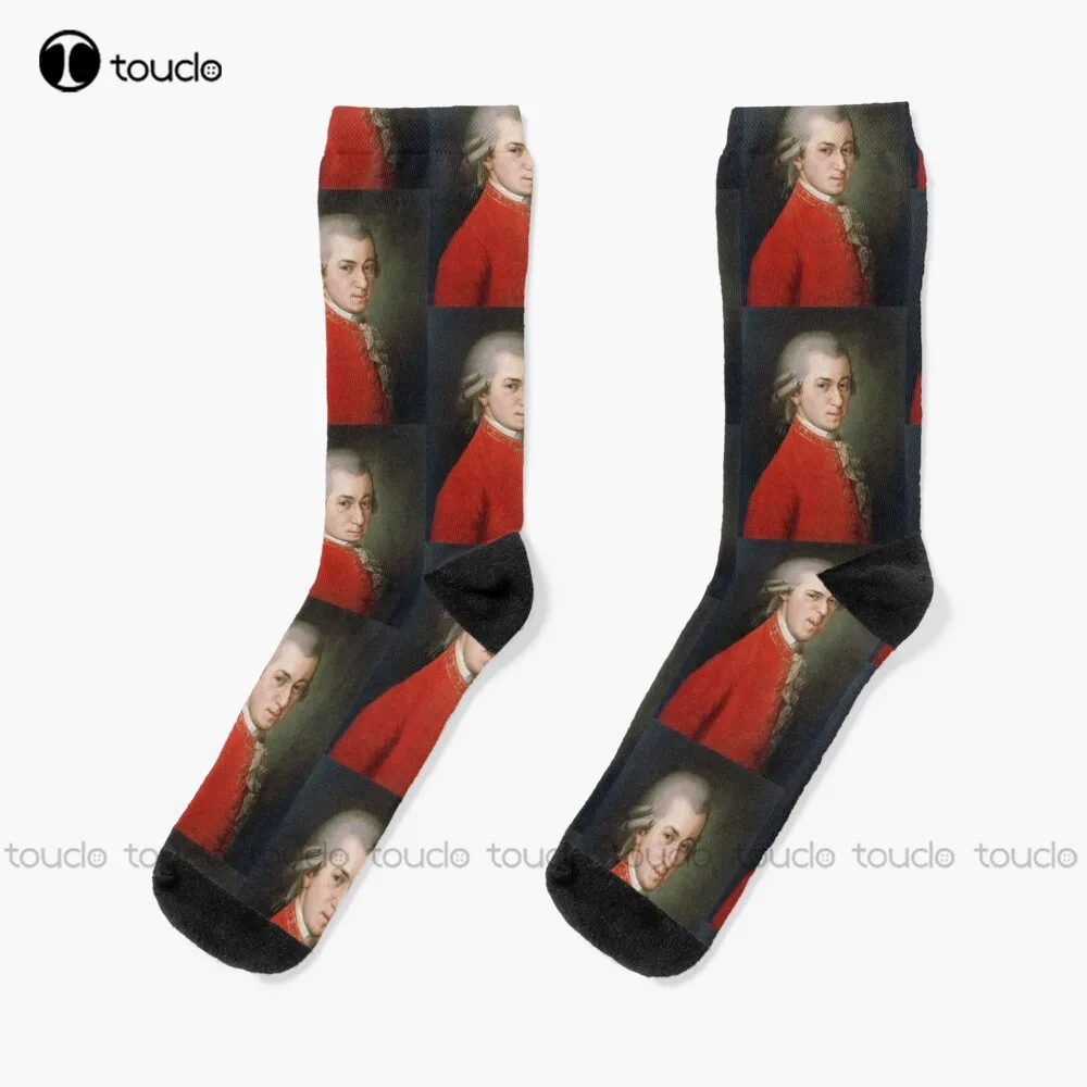 

Wolfgang Amadeus Mozart Socks Sock For Women Personalized Custom Unisex Adult Teen Youth Socks 360° Digital Print Fashion New