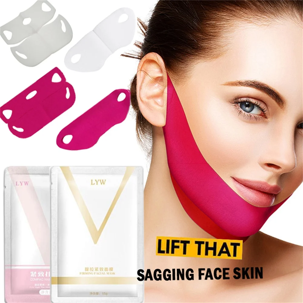 V Shape Mask Face Firming Mask Chin facial Lifting Mask Massage Wrinkle Shaper V Line Mask Slimming Beauty Skin Care Tool Lady