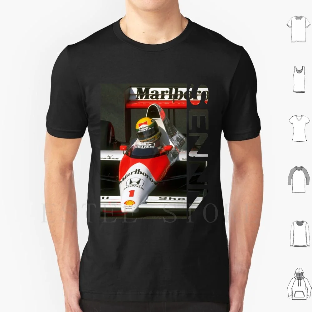 Ayrton Senna T Shirt DIY Big Size 100% Cotton Kangoo Koleos Captur Sandero Master Espace Fluence Kwid Car Logan Clio 2019