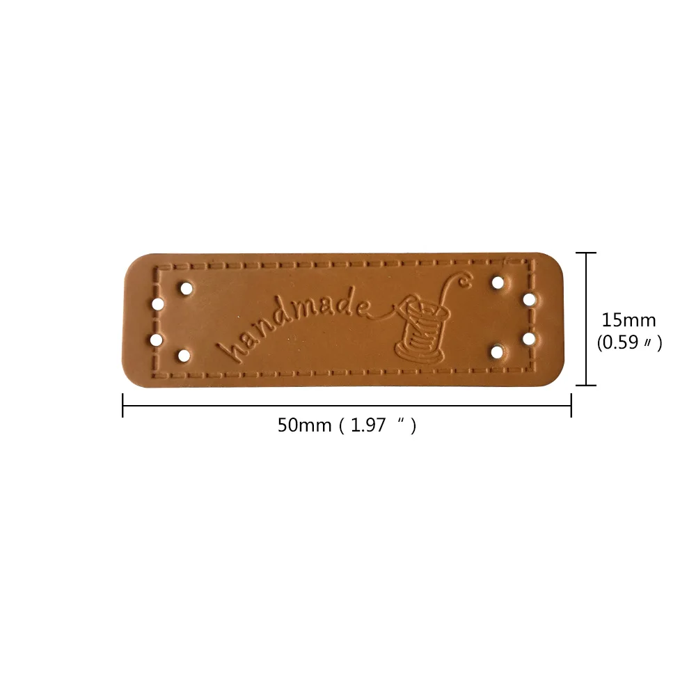 Diy Manual Sewing Labels For Gift Hand Made Leather Tags For Clothes Handmade Leather Label For Handbag Stitched Tags Needlework