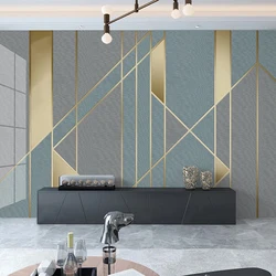 Carta da parati 3D personalizzata moderna semplice linea geometrica carta da parati fotografica soggiorno TV divano camera da letto pittura murale Papel De Parede 3 D