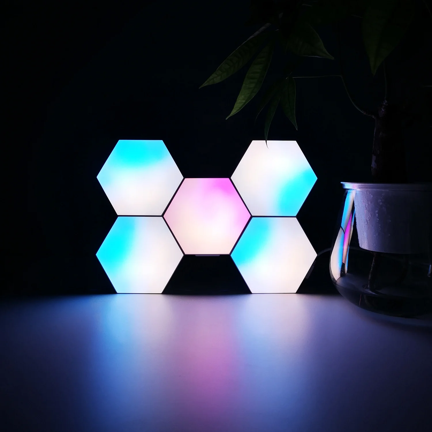 

New Hexagon led lamp, Modular RGB honeycomb hex led lighting Bederoom Table Night Light Decoration for Home Gaming room Wall