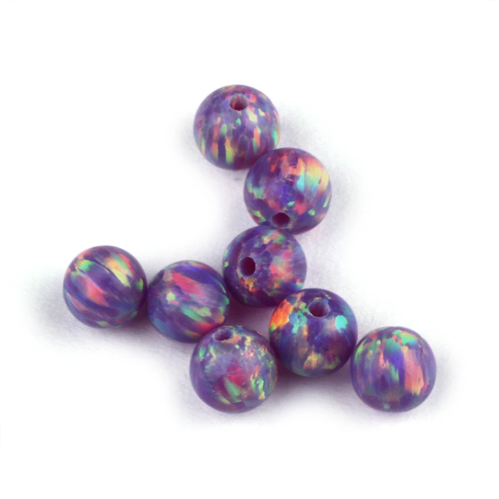 20/50pcs Purple Opal Beads for Jewelry Making 2mm-8mm Drill Hole Jewelry Loose Beads for Crafting