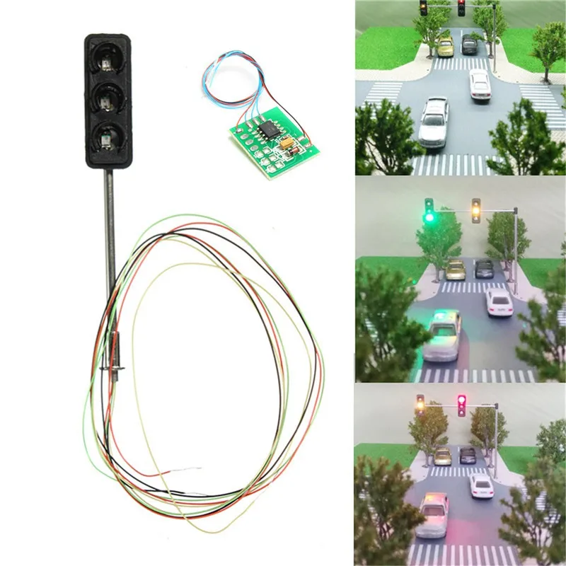 2pcs HO N Scale Model Led Light Electric Circuit Board For Train Railway Miniatures Traffic Light Signal Model