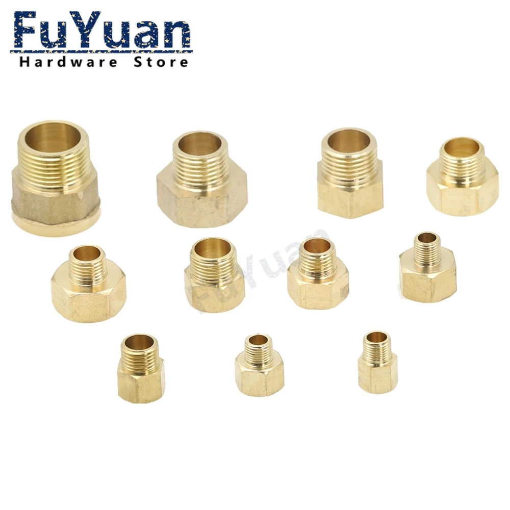 

1/8" 1/4" 3/8" 1/2" 3/4" 1" Male to Female Thread Brass Pipe Connectors Brass Coupler Adapter Threaded Fitting