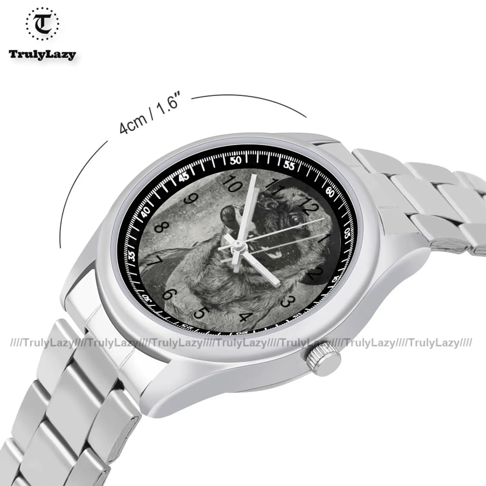 Pug Dog Quartz Watch Stainless Design Wrist Watch Ladies Gym Classic Promotion Wristwatch