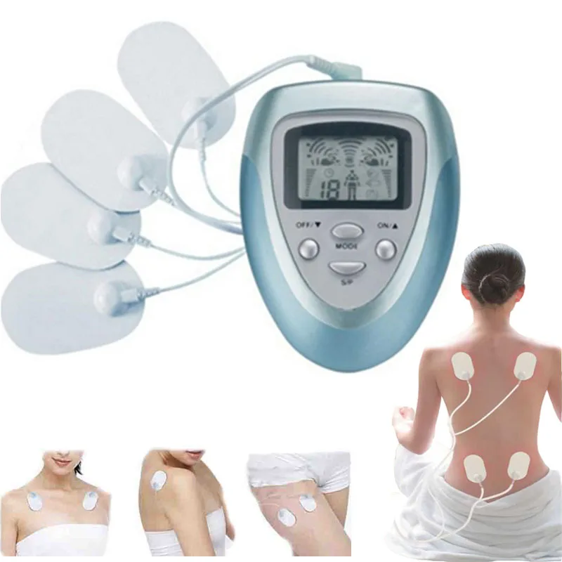 

TENS Body Neck Massager Back Electrical Vibrating Meridian Pulse Muscle Stimulator Pain Relief Physical Therapy Massager With 4