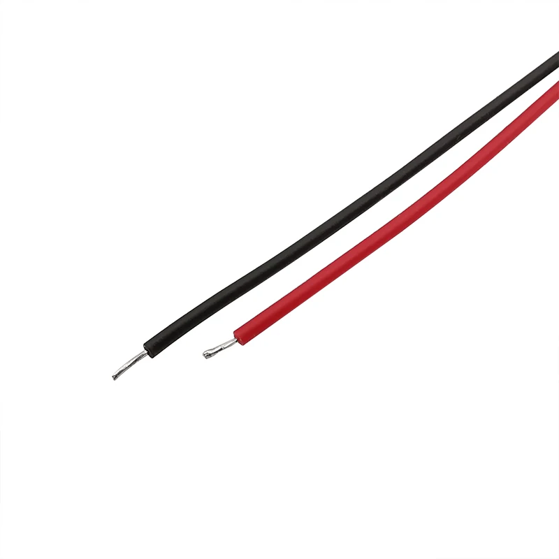 2/5 Stück DC099 5,5 mm x 2,1 mm DC-Steckdose mit Gewinde, Buchsenadapter mit 20 AWG-Kabel, Drähte, 10/15/20 cm DC-099 – Detail 5