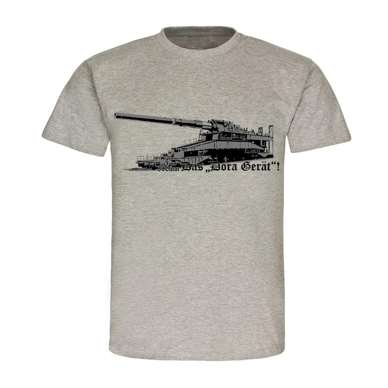 Railroad Gun Dora Device 80cm Caliber Gun Cannon T-Shirt. Summer Cotton Short Sleeve O-Neck Mens T Shirt New S-3XL