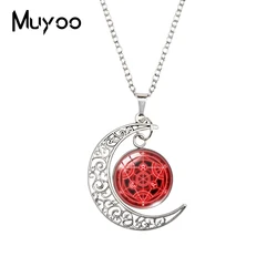 2020 New Fullmetal Alchemist logo Moon Necklace Fashion Pendant Glass Dome Necklaces 20mm Moon Jewelry Gifts Men