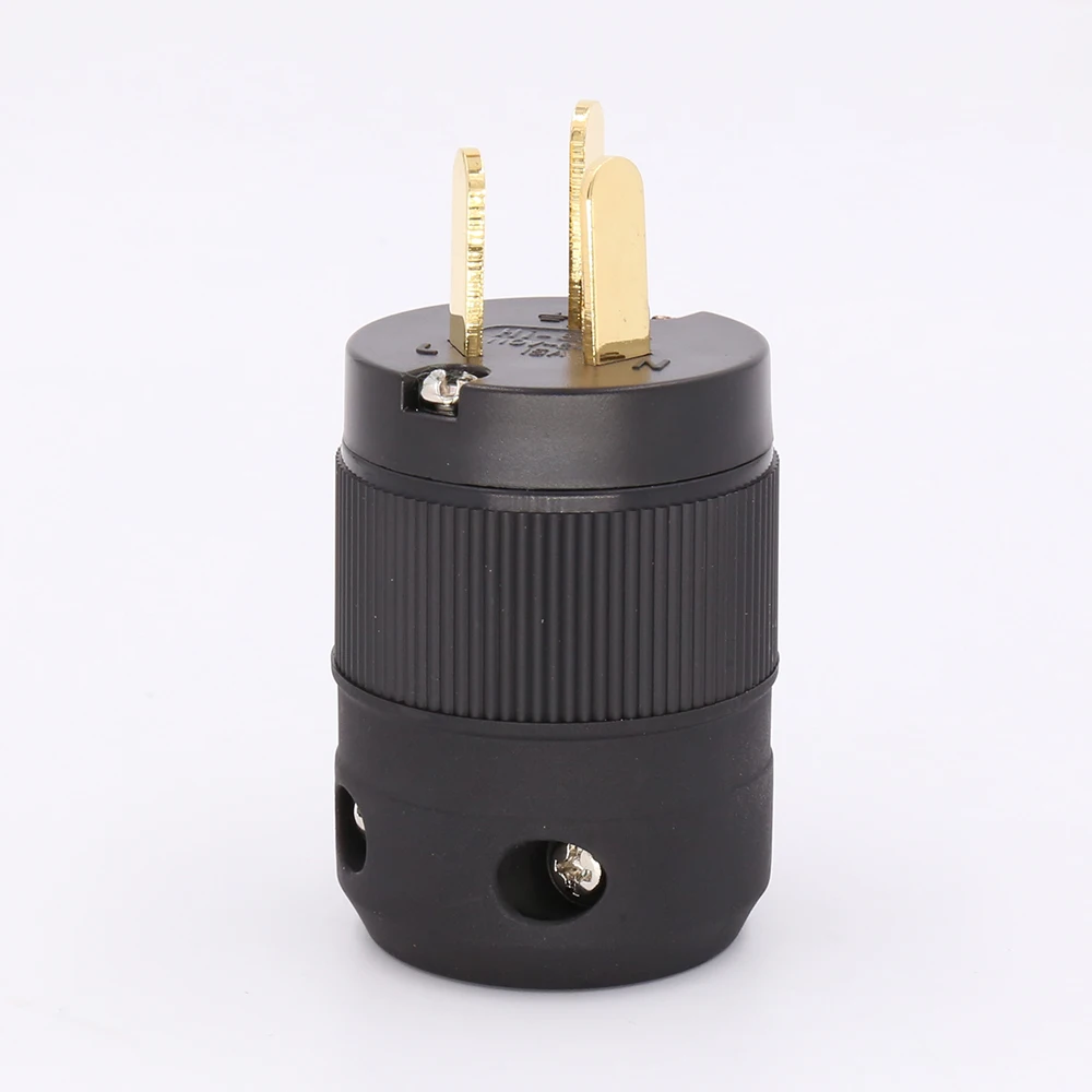 Oi fi banhado a ouro au nz cn alta fidelidade conector de alimentação oi-end ródio chapeado au mains plugue de alimentação conector de cobre macho cabo de cabo 3 pinos