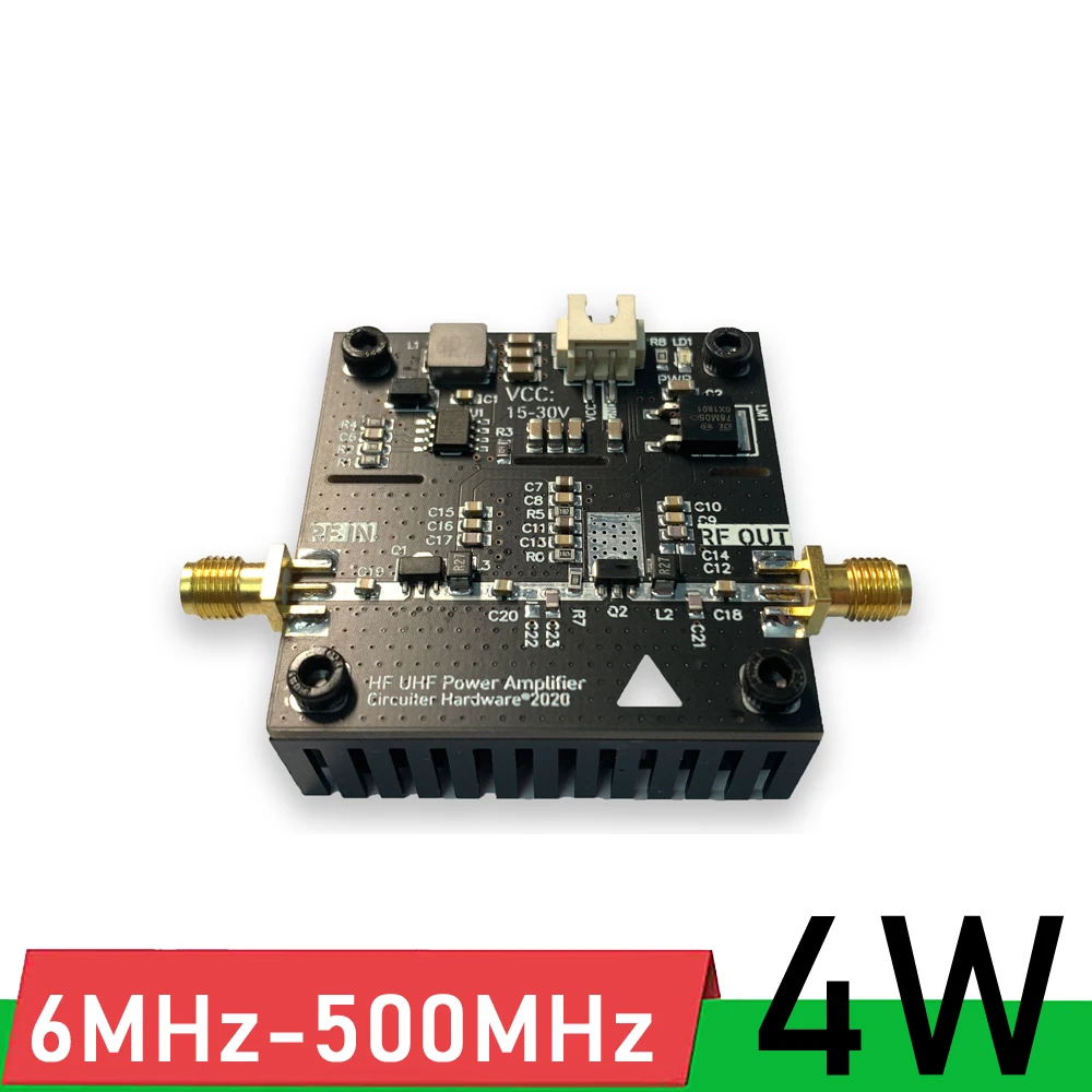 4W 6MHz-500MHz FM HF VHF UHF RF Power Amplifier High Frequency For Ham Radio Walkie talkie Short wave 433M 315M remote