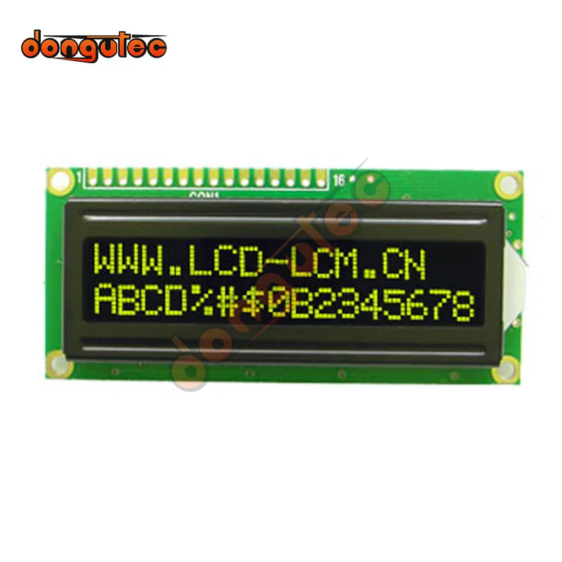 Módulo de pantalla LCD de caracteres, pantalla LCM roja, verde, blanca, naranja, amarilla sobre fondo negro negativo FSTN, 5V, 162, 16x2, 1602A, 1602