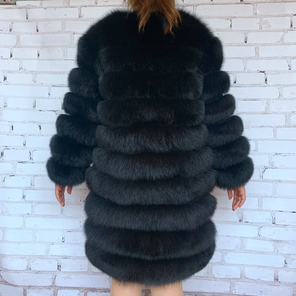 NUOVO stile 4in1 cappotti di pelliccia vera Donna Giacche di vera pelliccia naturale Gilet Capispalla invernale Cappotto di pelliccia di volpe da donna Abiti di pelliccia di alta qualità