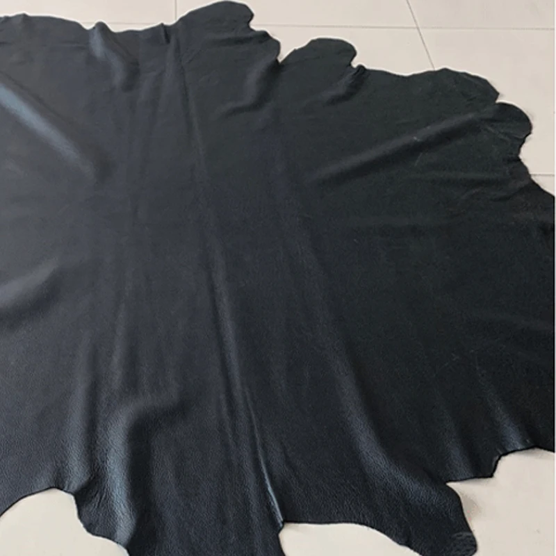 

black real grain Cowhide leather quality A grade genuine leather soft Cow Calf skin leather whole spelt for gloves clothing