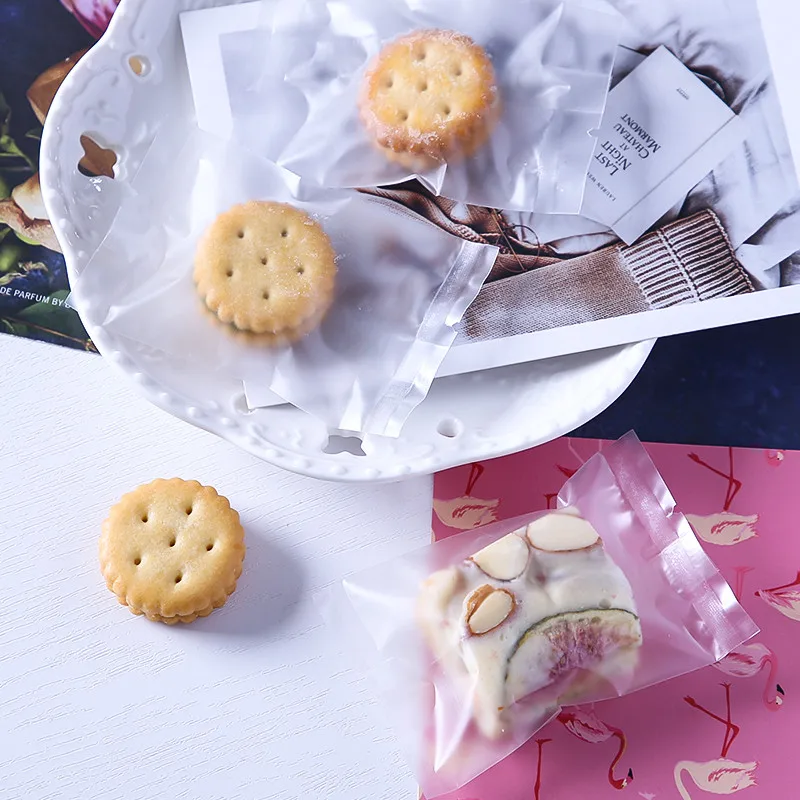 LBSISI Life Thickened Translucent Frosted Seal Machine Close Bags Snowflake Srisp Biscuits Dried Nougat Cake Decorating Bags