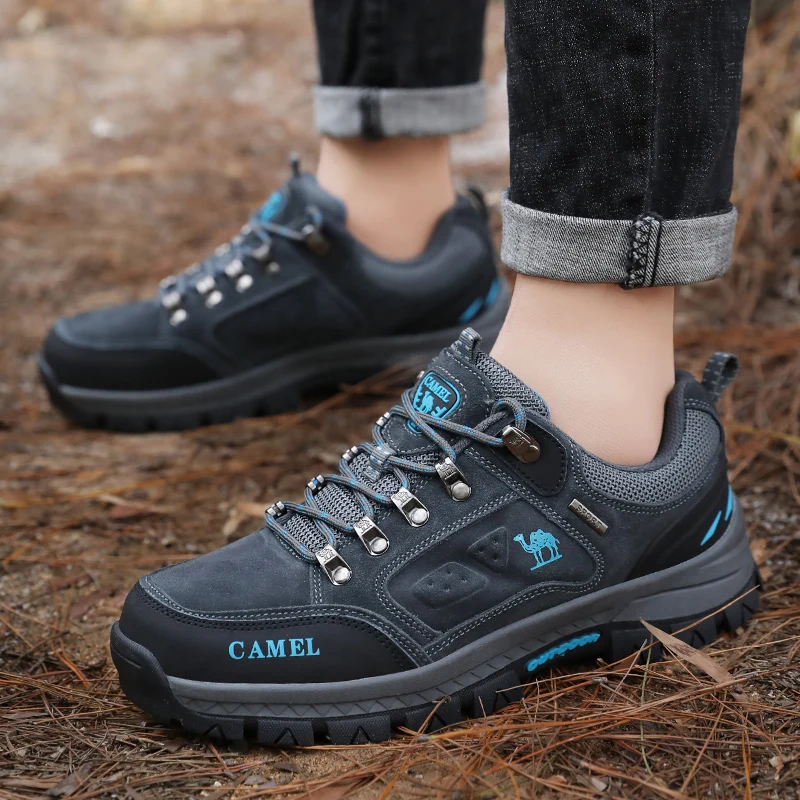 Spring Autumn Casual Shoes for Men Hard-Wearing Non-slip Outdoor Hiking Shoes Breathbale Lace-up Male Sneakers Zapatos De Hombre