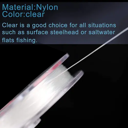 Imagen 2 del producto Línea Tippet de captura máxima (2X,3X,4X,5X,6X,7X) Línea Tippet de pesca con mosca transparente con soporte Tippet y carrete tierno