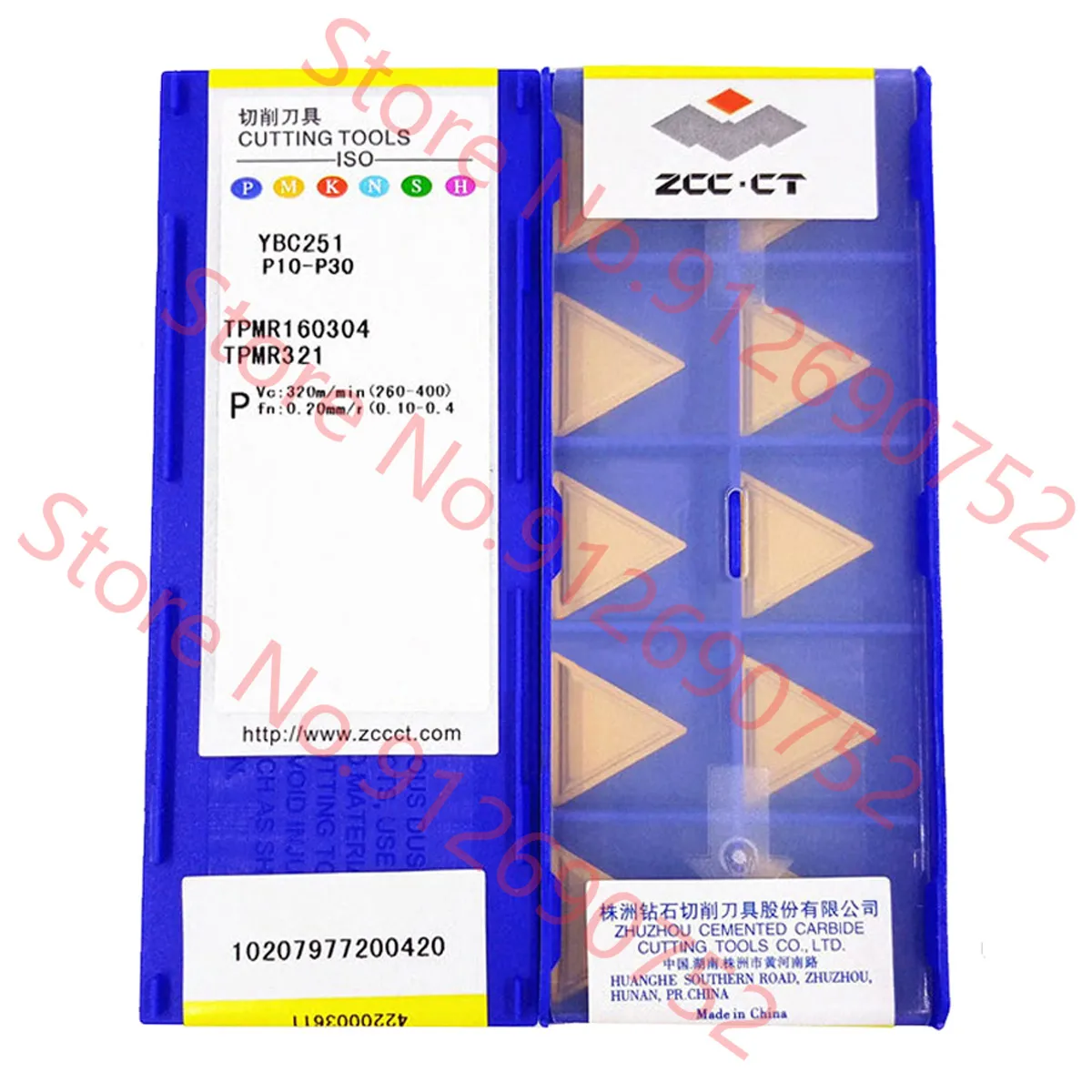 ZCC.CT TPMR110304 TPMR110308  TPMR160304  TPMR160308 YBC251 Carbide Insert TPMR Inserts