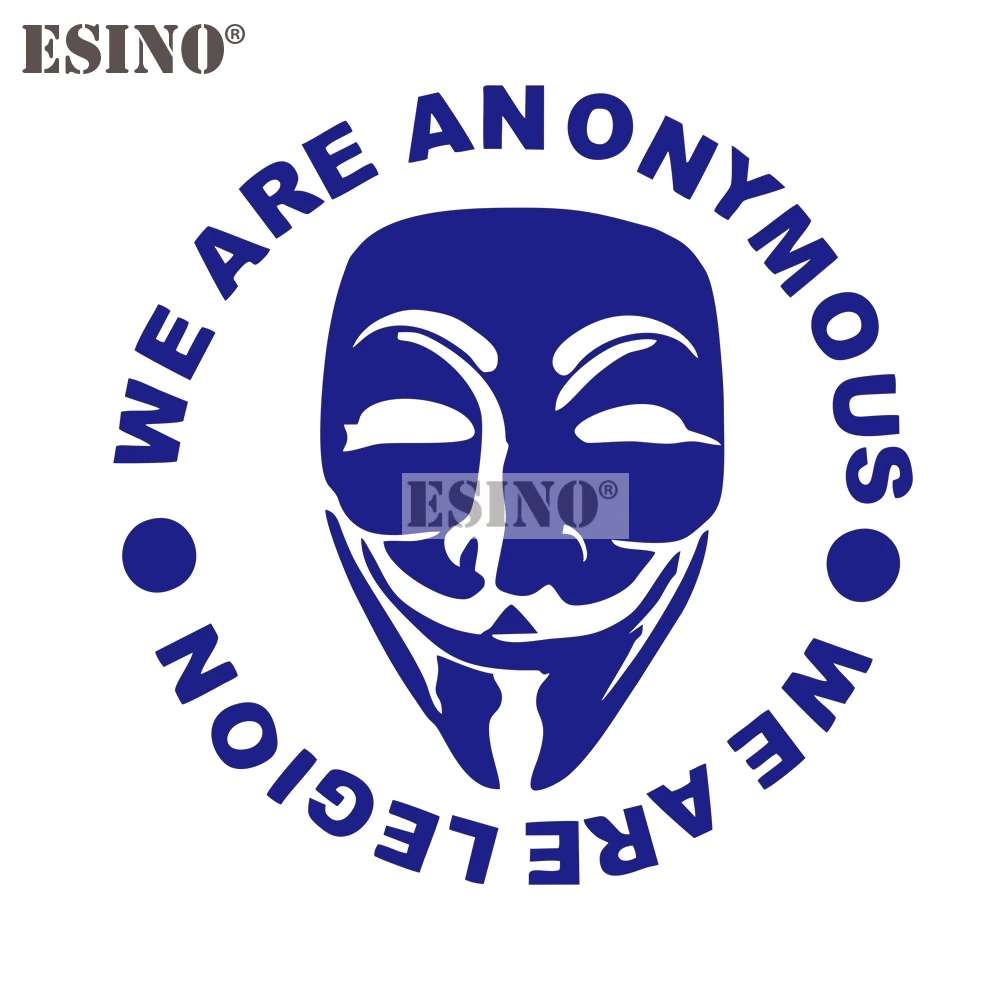 Car Styling Funny We Are Anonymous Mask Car Creative Decorative PVC 3D Carving Auto Decal Cartoon Car Body Decal Pattern Vinyl