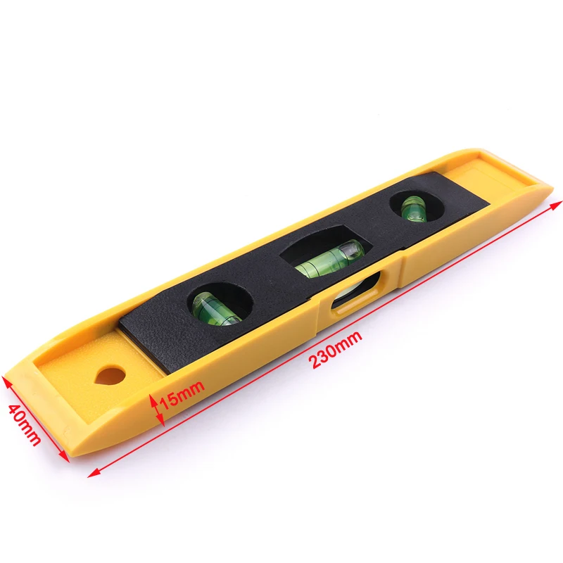 Hot 230mm 9.06inch Spirit Level Bubble Ruler Magnetic 3 Level Bubble Vertical Horizontal 45 degree Level Measuring Instruments