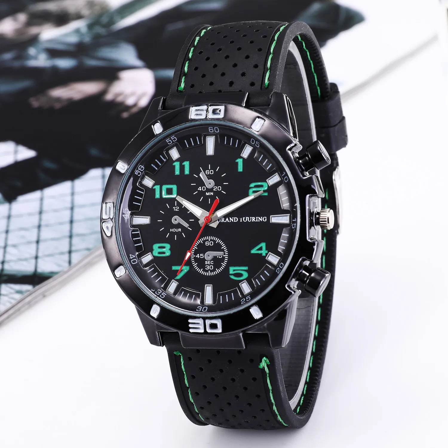 Fashionable casual men\'s watch high-end men\'s classic casual watch silicone watch wholesale 066 male Feminino Zegarek Damski