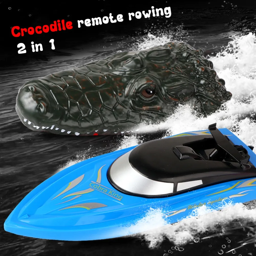 2.4ghz rc barco com cabeça animal brincadeira diversão brinquedo de água modelo simulação eletrônica ao ar livre de corrida brinquedos do barco para crianças