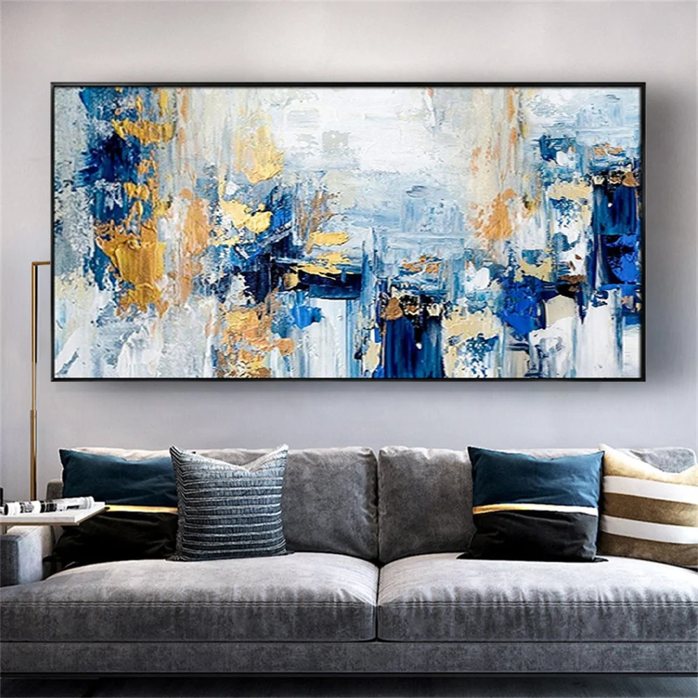 

Abstract Blue Sky 100% Handmade Oil Painting On Canvas Modern Salon Wall Art For Home Living Room Decor Pictures As A Present
