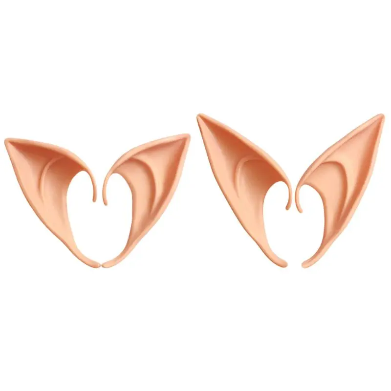 Fashion Hot New 1 Pair Halloween Party Elven Elf Ears Pointed Anime Fairy Cospaly Costumes Soft Christmas Party Mask