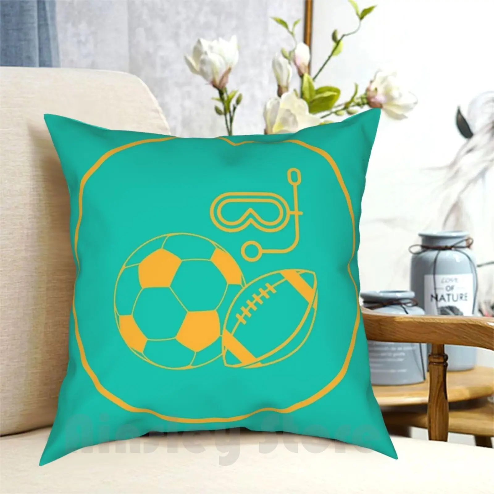 Sports Icon Pillow Case Printed Home Soft DIY Pillow cover Sports Icon Sport Sports Extreme Sports Extreme Athlete