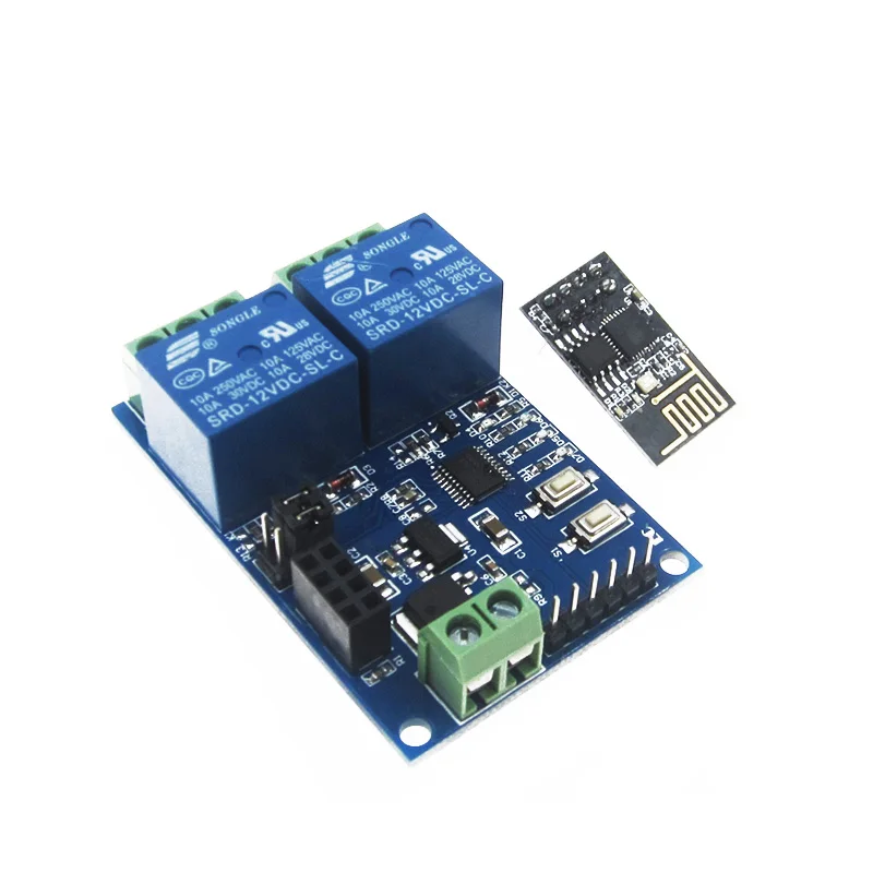 ESP8266 5/12V 2 Channel WiFi relay module Things smart home remote control switch phone APP ESP-01 diy electronics