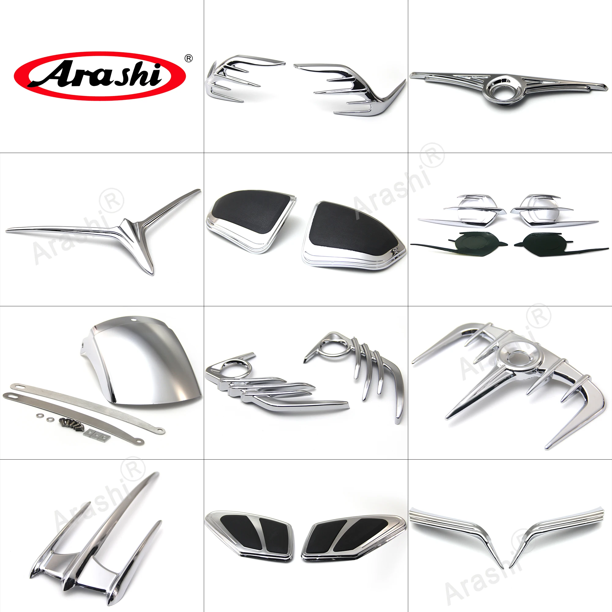 

Arashi GL1800 хромированная декоративная крышка, обтекатель, эмблема, боковые накладки на топливо для HONDA Goldwing GL 1800 2006 2007 2008 2009 2010 2012