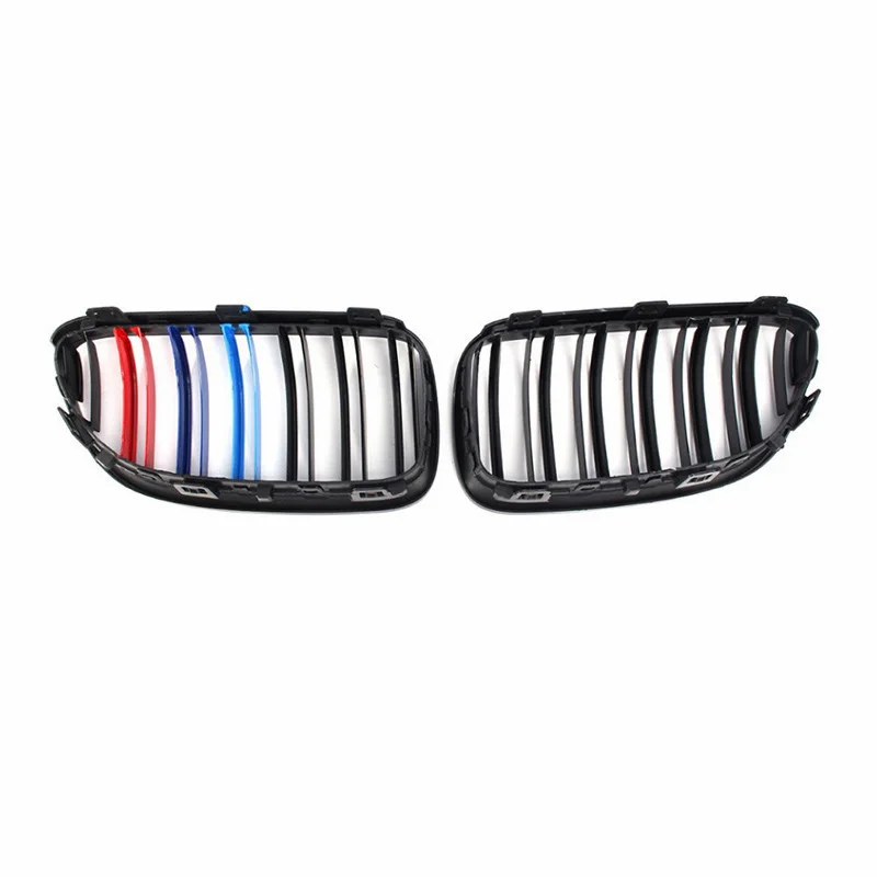 For 2011-2013 BMW E92 E93 LCI Coupe 320i 328i 335i Gloss Black Front Grille Dual Fence Kit