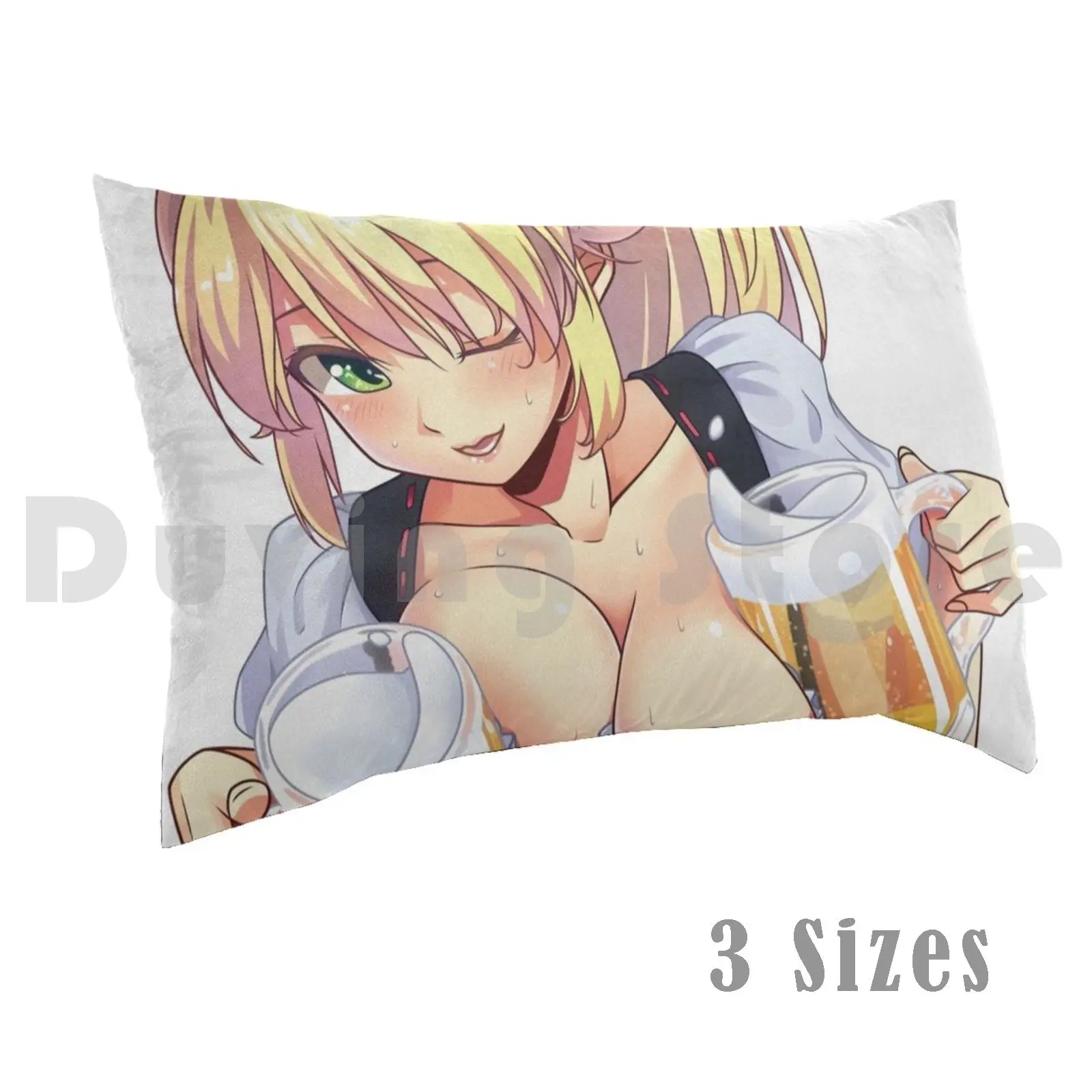 هنتاي إيتشي أنيمي فتاة Eroge البيرة ملصق كيس وسادة مطبوعة 35x50 هنتاي إيتشي أنيمي فتاة Eroge الرسوم المتحركة