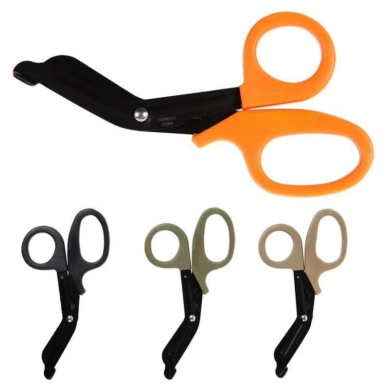 EDC Shears Paramedic Medical EMT Emergency Scissors Bandage Cutter Outdoor Tactical Gear Paracord Pocket Tool Camping Hiking