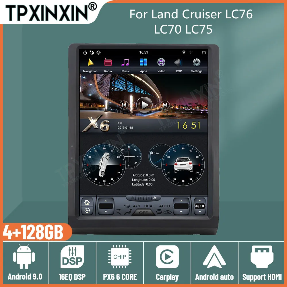 

for Toyota Land Cruiser LC76 LC70 LC75 Car Radio Tape Recorder 2Din Android Tesla Stereo Autoradio Central Multimidia DVD Player