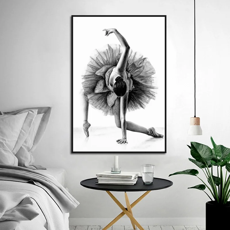 

Modern Art Dance Poster Print Beautiful Ballet Dancer Canvas Painting Picture Home Wall Art Graffiti Bedroom Decoration Custom