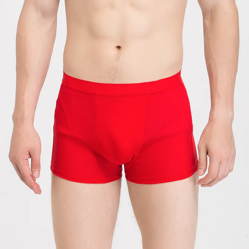 Silk boxers men's original big red loose sports boxers mulberry silk big breathable shorts 9068