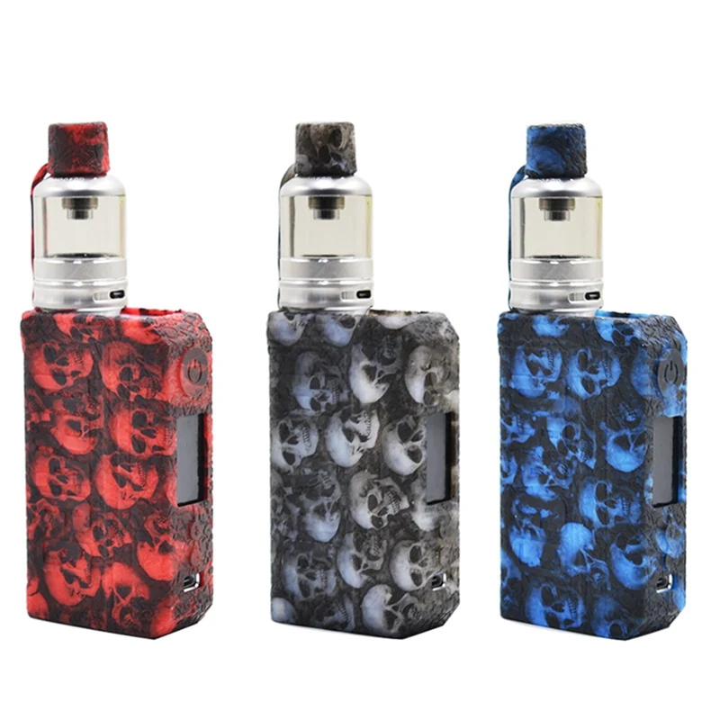 Silicone Skull Case For VOOPOO DRAG 3 Kit Pure Color Protective Rubber Texture Cover Anti-Slip Soft Shell Skin Accessories