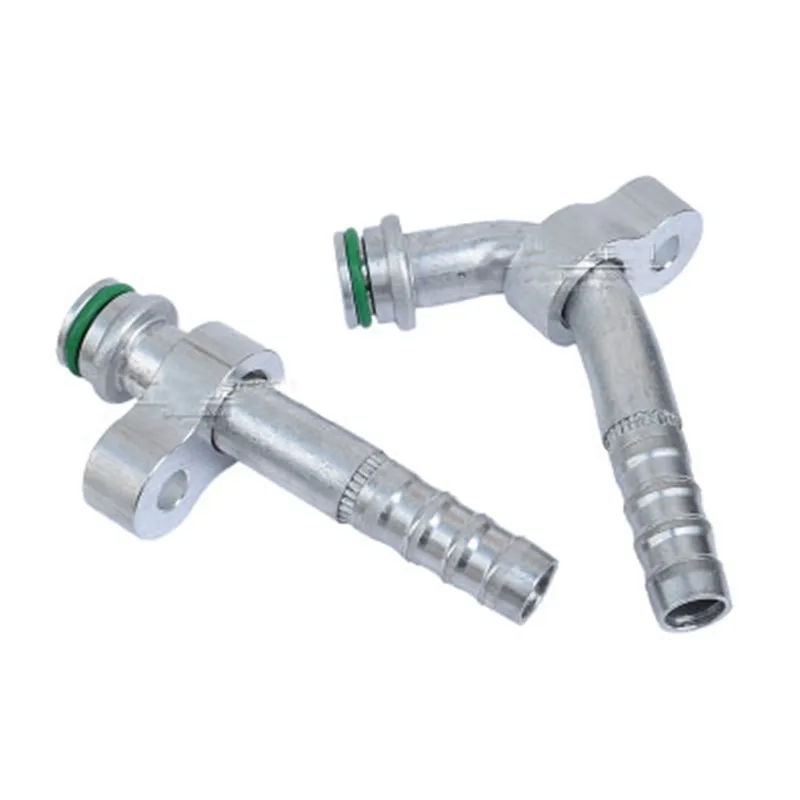 Conector de manguera de CA de aire acondicionado automático, Conector de tubería de aire frío 134a con boquillas, accesorios de manguera