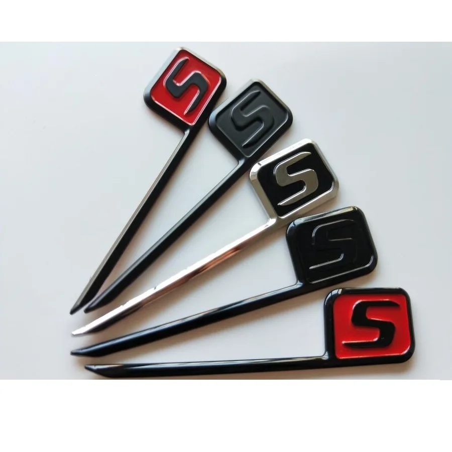 Chrome Black Red Letters Badges Emblems for Mercedes Benz C63s E63s CLS63s S63s GLE63s GLC63s GLS63s A45s CLA45s GLA45s AMG